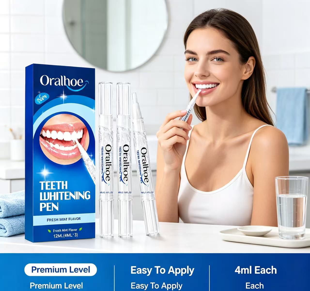 Teeth Whitening Pens - Set de 3 unidades de bolígrafos